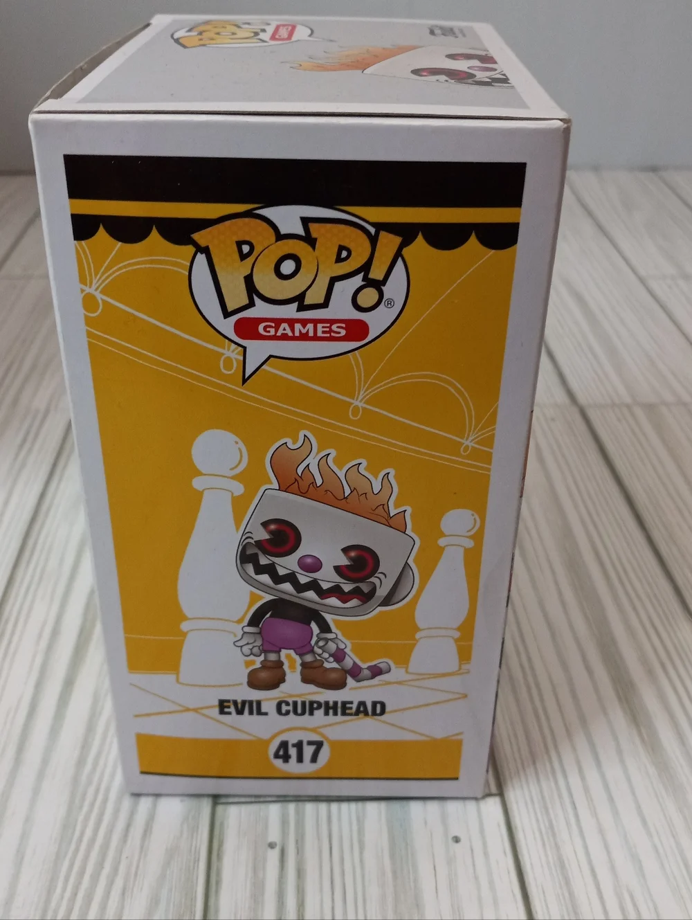 Funko Pop! Cuphead Evil Cuphead On Fire #417 Hot Topic Exclusive Vinyl Figure